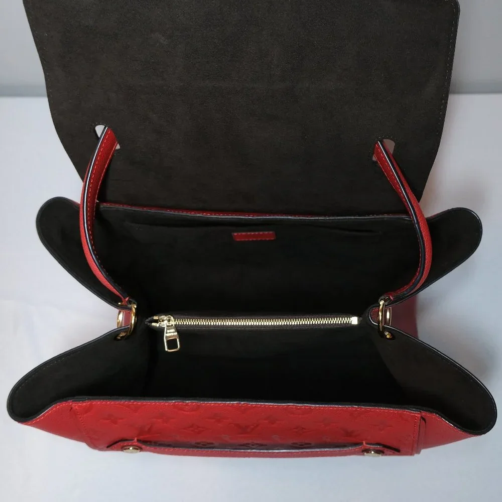 Louis Vuitton Red Monogram Trocadero Empreinte Leather Bag
